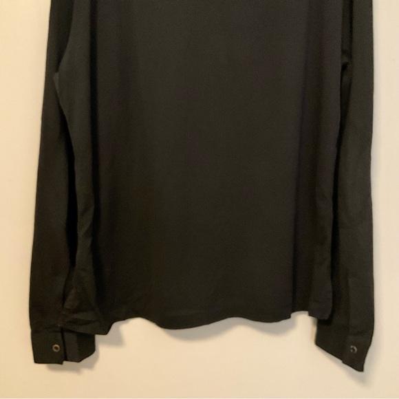 Ralph Lauren Black Label Button Front Chest Pockets Long Sleeve Shirt Black - Picture 8 of 14